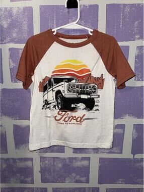 Ford Kid's White and Multi Tshirt